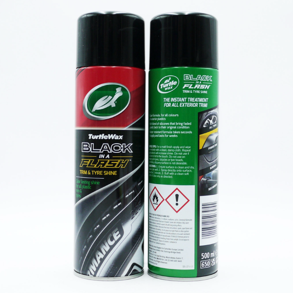 Turtle Wax Black In A Flash Tyre Dressing Spray (500ml)
