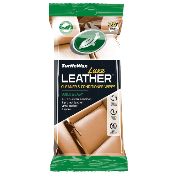 Turtle Wax Luxe Leather Conditioner & Cleaner Wipes