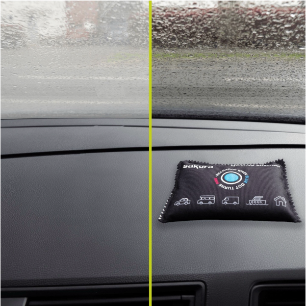 Reusable Moisture Absorber & Dehumidifier - For Car Windscreens, Caravans & Boats