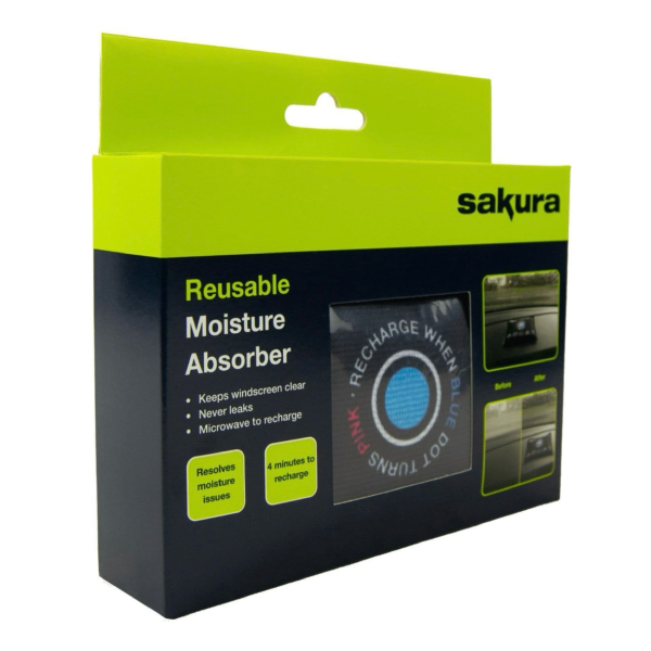 Reusable Moisture Absorber & Dehumidifier - For Car Windscreens, Caravans & Boats