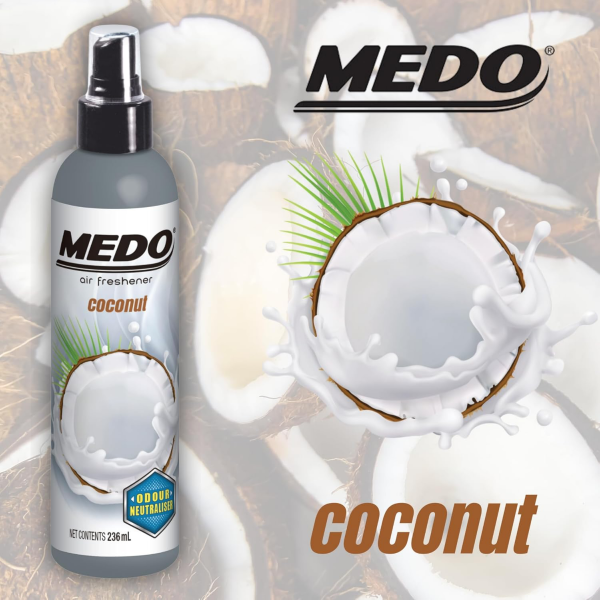 Medo Coconut Scented Pump Spray Air Freshener (236ml)