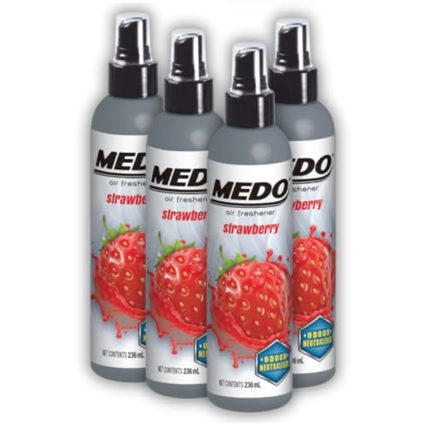 Medo Strawberry Scented Pump Spray Air Freshener (236ml)