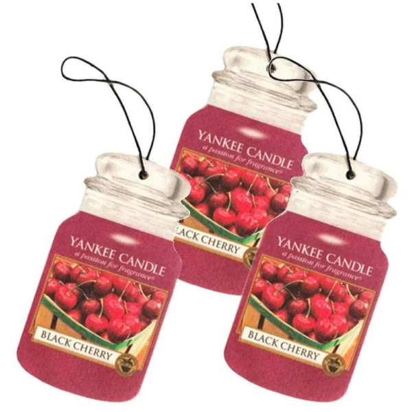 Black Cherry Yankee Candle 2D Scented Hanging Air Freshener (Pack Of 3)