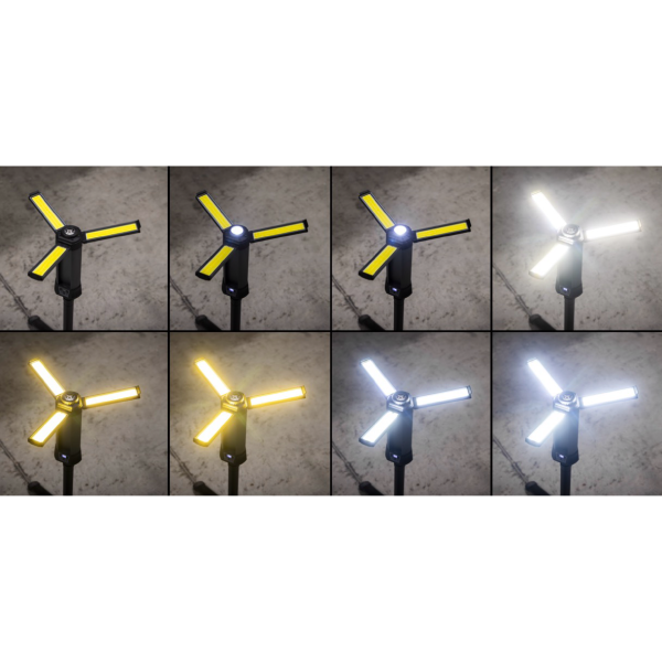 Sealey Rechargeable Flexible Floodlight with Tripod -24W COB LED & 5W SMD LED