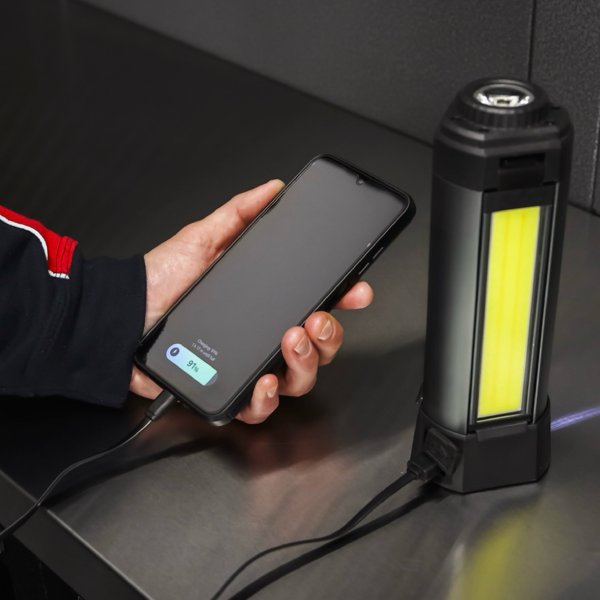 Sealey Rechargeable Flexible Floodlight with Tripod -24W COB LED & 5W SMD LED