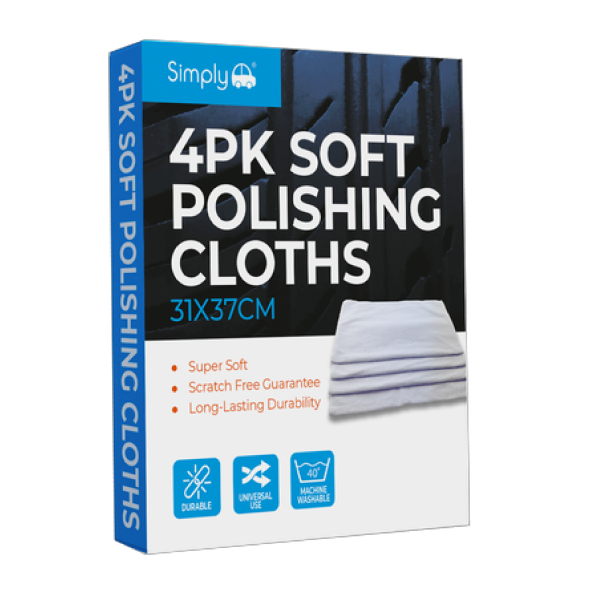 Lint Free Soft Polishing Cloths - 31x37cm (Pack Of 4)