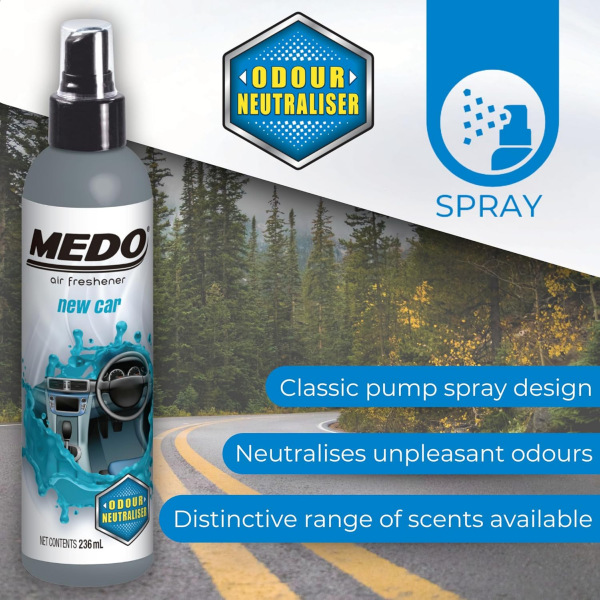 Medo New Car Scented Pump Spray Air Freshener (236ml)
