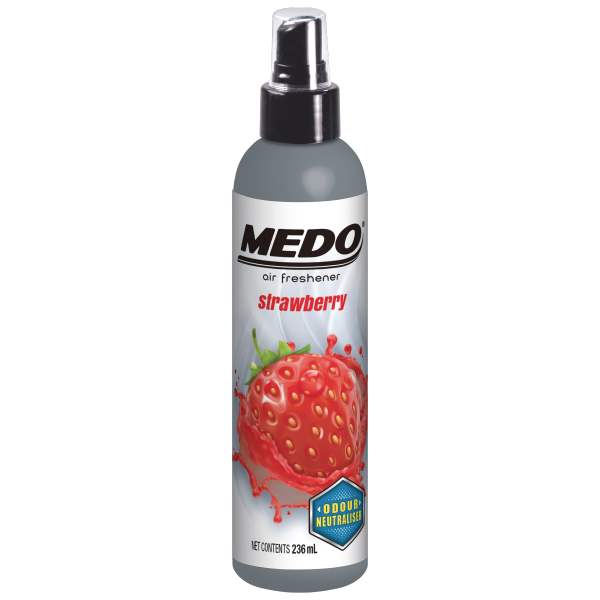 Medo Strawberry Scented Pump Spray Air Freshener (236ml)